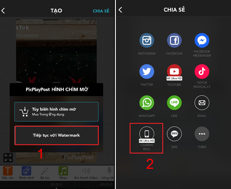 Chọn CAMERA ROLL