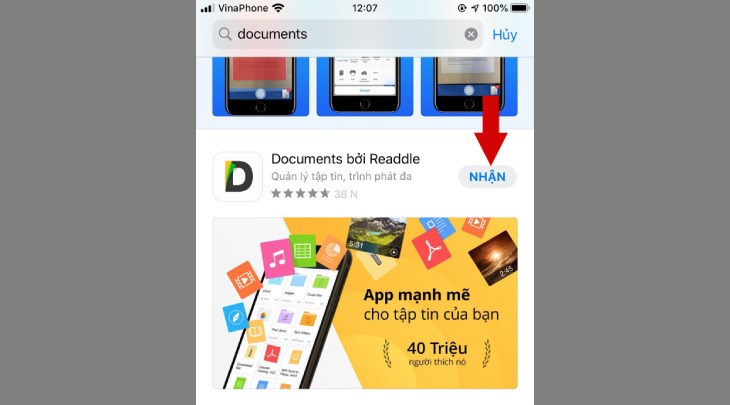 Phần mềm Documents cho phép bạn tải nhạc chuông về Icloud vô cùng dễ dàng