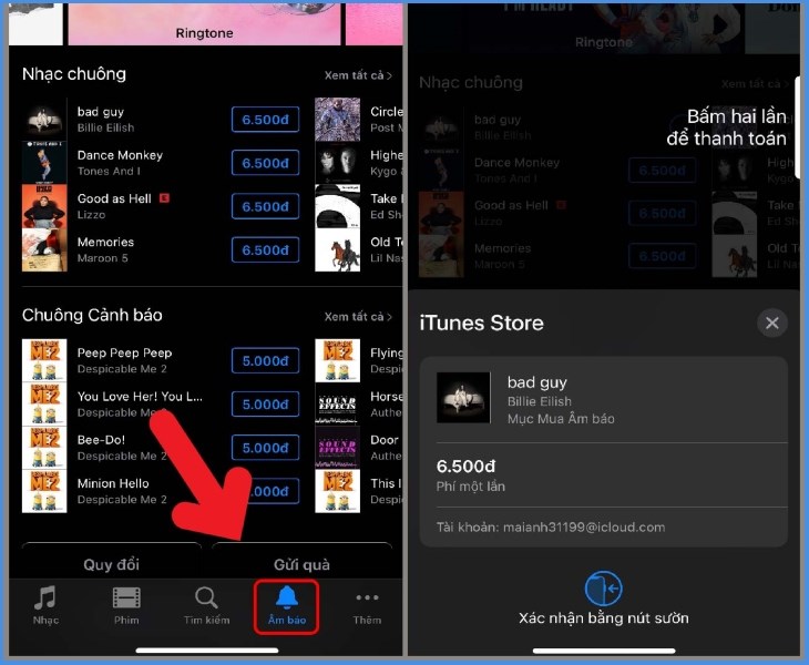 Cài nhạc chuông cho iPhone bằng iTunes